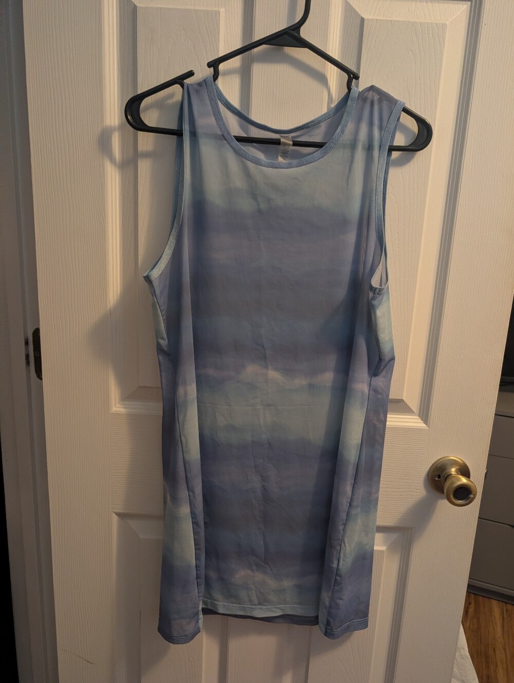 Beyond Yoga Light Blue Tie-Dye Sheer Beach Cover Up